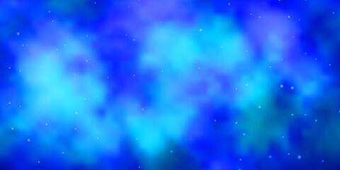 Obraz na płótnie Canvas Light BLUE vector texture with beautiful stars.