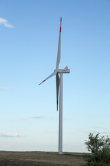 Fototapeta na wymiar wind turbine on the white background