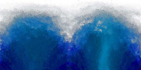 Dark green vector polygonal pattern.