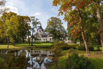 Fototapeta na wymiar Neeruti manor and park (German name - Buxhowden). Estonia.