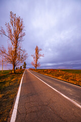 Fototapeta premium Moldova, Romania lights in rural landscapes and agricultural