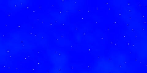 Light BLUE vector texture with beautiful stars.