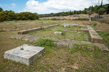 The sebasteion.The ancient city of Eretria, Euboea, Greece.