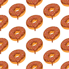 Sugar donut seamless pattern
