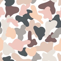 Vector abstract seamless pattern with spots. Stylish geometric modern background. Minimal design for fabric, textile, print, wallpaper