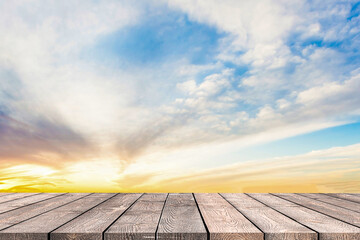 close-up look at wooden with morning bright