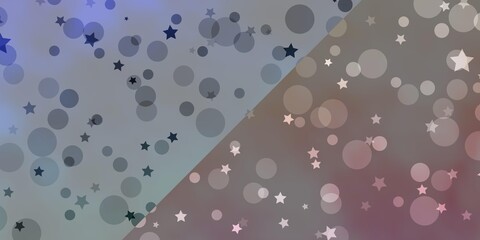 Vector pattern with circles, stars.