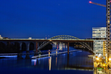 Stockholm, Sweden  The Arsta bridge in the neighborhood of Liljeholmskajen