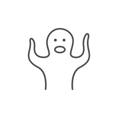 Ghost or specter line outline icon