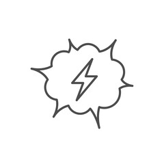 Explosion or bang line outline icon