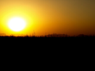 Obraz premium Sunset on the mountain dessert 