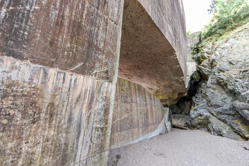 Ruins of Malpasset Dam who broke in 1959 - Frejus, Var, France