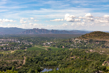 View from Var point of view to Roquebrune-sur-Argens, Var, France