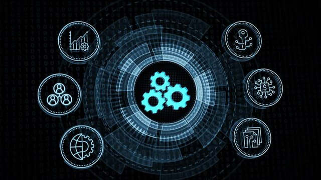 Business, Technology, Internet and network concept. Automation Software Technology Process System.