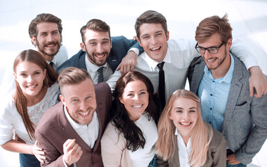 team of successful young business people standing together