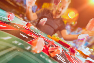 Man playing roulette at the casino