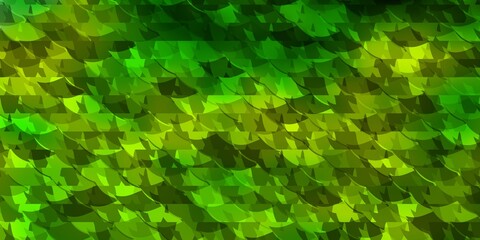 Light Green, Yellow vector background with polygonal style.