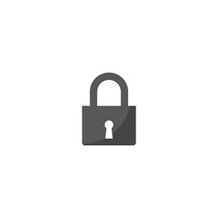 Padlock logo vector icon illustration