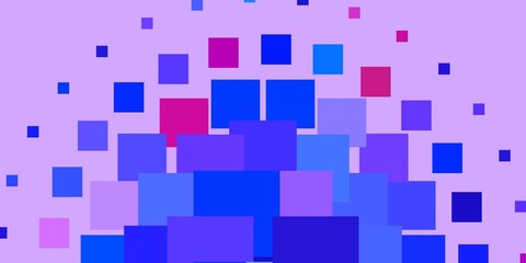 Light Blue, Red vector pattern in square style.