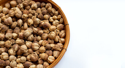 Siam Cardamom or Kapulaga on white background.