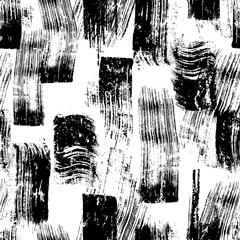 Poster seamless abstract background composition, with paint strokes and splashes, black and white © Kirsten Hinte
