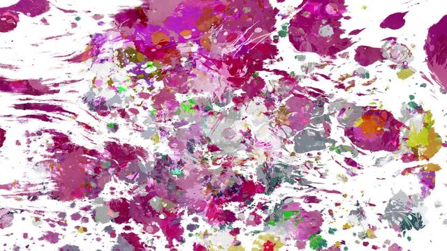 Abstract watercolor background with splashes + Transparent Alpha Channel