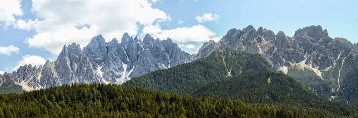 Fototapeta premium Alpen-Panorama mit Wald