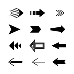 Info Graphic Arrows big black set icons. Arrow icon. Arrow vector collection. Arrow. Cursor. Modern simple arrows. Vector illustration.