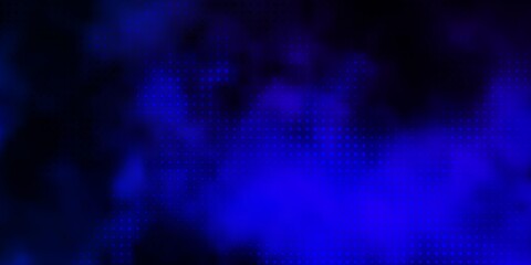 Dark BLUE vector background with circles.