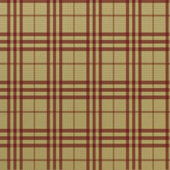 Cotton fabric background with red and yellow check pattern, tablecloth texture. 3D-rendering