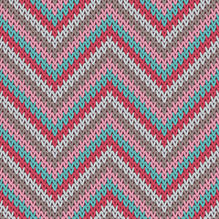 Jersey zigzag chevron stripes christmas knit 