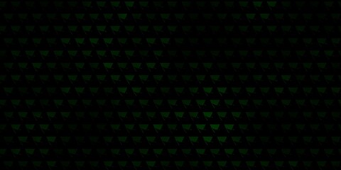 Fototapeta na wymiar Dark Green vector backdrop with lines, triangles.