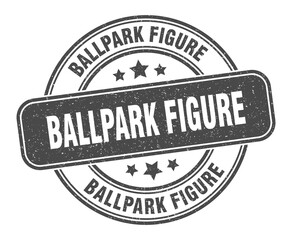 ballpark figure stamp. ballpark figure label. round grunge sign