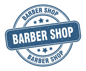 barber shop stamp. barber shop label. round grunge sign