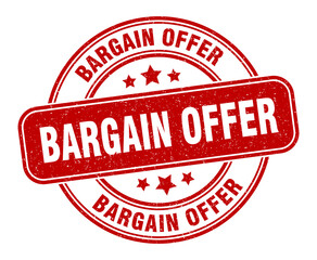 bargain offer stamp. bargain offer label. round grunge sign