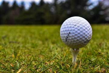 golf ball on tee