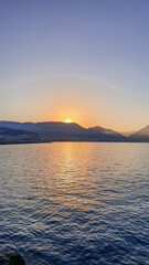 Sunny ocean or sea water front 