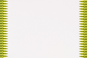 Frame made with pen on white background from the top view has space for your messages