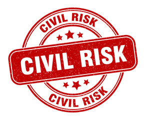 civil risk stamp. civil risk label. round grunge sign