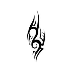 tribal pattern tattoo vector art design,tattoo tribal abstract sleeve, sketch art design isolated on white background,Simple logo.