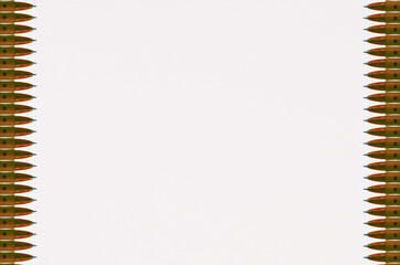 Frame made with pen on white background from the top view has space for your messages