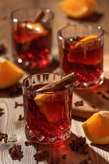 mulled wine with spices