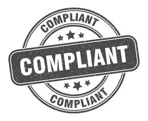 compliant stamp. compliant label. round grunge sign