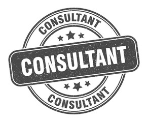 consultant stamp. consultant label. round grunge sign