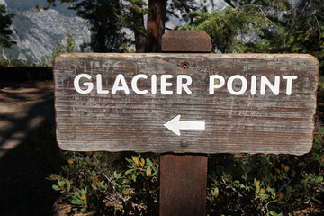 Nature Landscape view of Half Dome Yosemite rock seen from Glacier Point at Yosemite National Park Wawona Rd, California, USA Rugged camping trips and Modern outdoor 