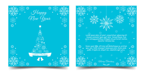 Christmas card template. Happy new year background. Suitable for invitations, cards, posters and prints. Vector illustration