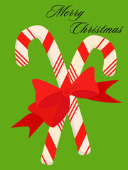 christmas candy cane and bow
