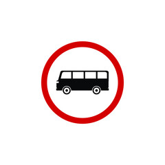 bus sign vector for road map and traffic sign