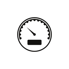 speedometer icon isolated on white background