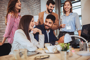 Business people working as a team at the office